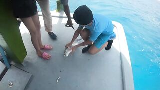 Диффуши район — рыбалка с дони: сумерки, фонари на лагуне и шквалы на подходе