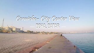 Doha Corniche: «bait and wait» — барракуда на живца у парапета