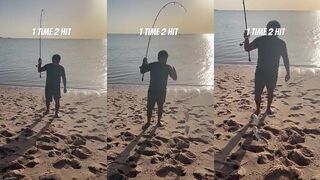 Doha Pearl beach — первая поклевка с берега, что за рыба клюнула?