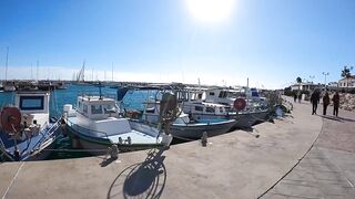 Zygi, Larnaca, Cyprus, прогулка по марине и рыбалка у пирса