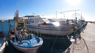Zygi, Larnaca, Cyprus, прогулка по марине и рыбалка у пирса