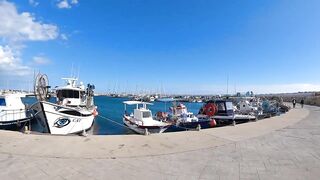 Zygi, Larnaca, Cyprus, прогулка по марине и рыбалка у пирса