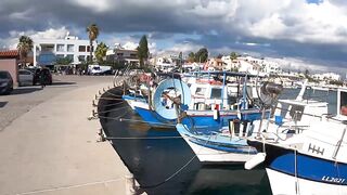 Zygi, Larnaca, Cyprus, прогулка по марине и рыбалка у пирса