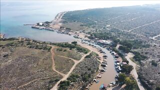 Liopetri Potamos — рыбацкое укрытие с воздуха: к свалам по руслу