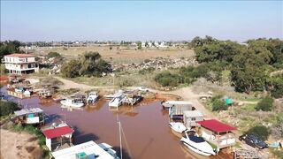 Liopetri Potamos — рыбацкое укрытие с воздуха: к свалам по руслу