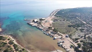 Potamos Liopetriou — рыбацкое укрытие с воздуха, обзор акватории