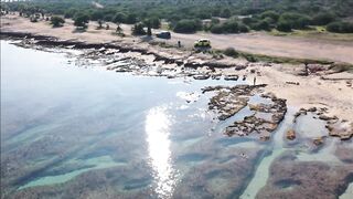 Potamos Liopetriou — рыбацкое укрытие с воздуха, обзор акватории