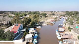 Potamos Liopetriou — рыбацкое укрытие с воздуха, обзор акватории
