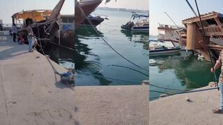 Al Wakrah dock - морская рыбалка в доке: прилив решает исход