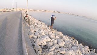 Al Wakrah, Qatar — hook fishing у пирса: прилив, оснастка, клев