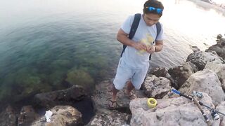 Al Wakrah — hook fishing: рыбалка в доке на закате