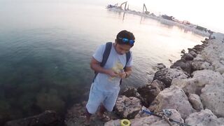 Al Wakrah — hook fishing: рыбалка в доке на закате