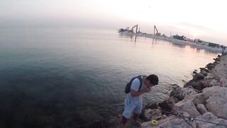 Al Wakrah — hook fishing: рыбалка в доке на закате