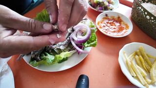 Агадир, Morocco — стримфуд в рыбном порту, что попробовать после улова?