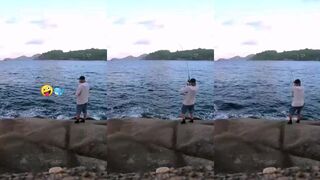 Mahé, Seychelles — GT с камней: поклёвка под самым прибойным валом