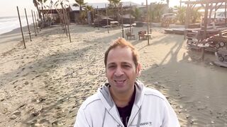 Ladies Mile, Limassol - длинная коса и рыбалка по кромке прибоя