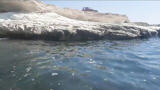 Governors Beach, Cyprus - серый песок, белые скалы и рыбалка