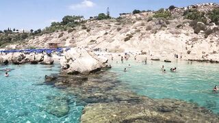 Konnos Bay, Cyprus - красивый пляж и рыбалка со скал