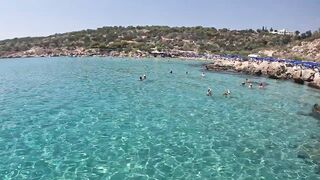 Konnos Bay, Cyprus - красивый пляж и рыбалка со скал