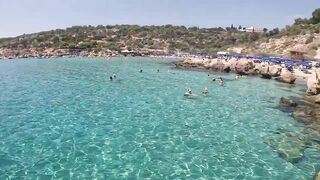 Konnos Bay, Cyprus - красивый пляж и рыбалка со скал