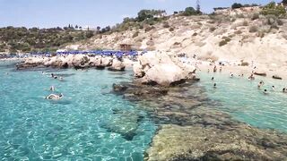 Konnos Bay, Cyprus - красивый пляж и рыбалка со скал