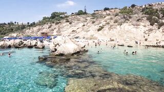 Konnos Bay, Cyprus - красивый пляж и рыбалка со скал