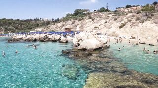 Konnos Bay, Cyprus - красивый пляж и рыбалка со скал
