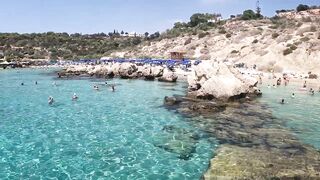 Konnos Bay, Cyprus - красивый пляж и рыбалка со скал