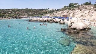 Konnos Bay, Cyprus - красивый пляж и рыбалка со скал