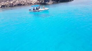 Cape Greco, Cyprus — Blue Lagoon: катер, рифы и клев по краю
