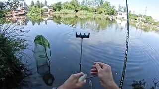 Ловля кефали с берега реки Капарчины в Поти снастью катамаран