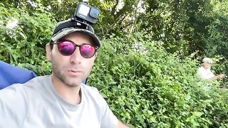 Ловля кефали с берега реки Капарчины в Поти снастью катамаран