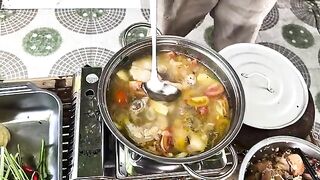 Ловля на реке Зыонгдонг на Фукуоке и обед из покупной рыбы