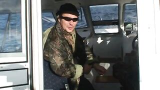 Троллинг лосося на Онежском озере и сход рыбы у дальней снасти