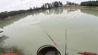 Карповая рыбалка на озере Хочам во Вьетнаме с тонким поводком