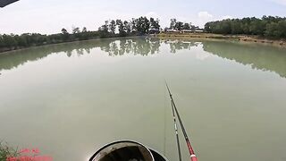 Карповая рыбалка на озере Хочам во Вьетнаме с тонким поводком