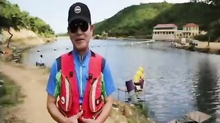 Прудовая ловля в Вэйхае на снасть с двумя крючками