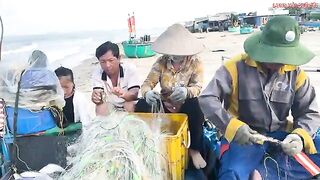 Лонгхай: сельдяные сети на берегу и туристический морской день