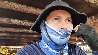 Ловля двух морских хищников с судна у причала в Малабо