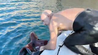 Подводная охота с Пеппе у Неаполя в прозрачной воде