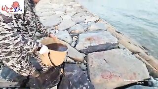 Ловля кефали в районе Ёнджондо в Инчхоне