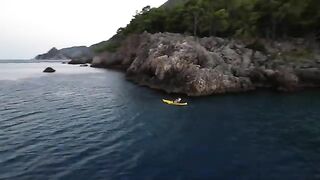 Первый морской выход на педальном каяке в Чиралы