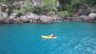 Первый морской выход на педальном каяке в Чиралы
