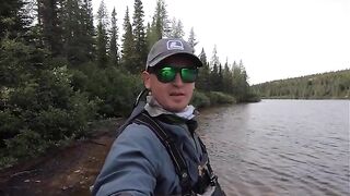 Семга на мокрые мушки в первый день на реке Хант в Лабрадоре