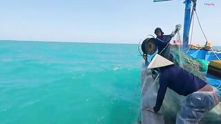 Ночная постановка сетей на ската у Лонгхая и утренний подъем с крабами