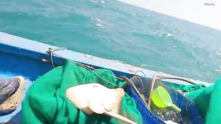 Ночная постановка сетей на ската у Лонгхая и утренний подъем с крабами