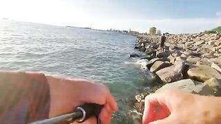 Поти, Черное море: тест спиннинга с силиконом и переход на червя