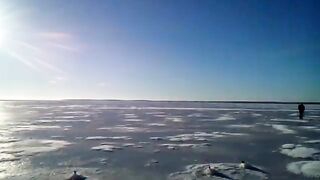 Зимняя рыбалка в Приморске 17 февраля на свале втроем
