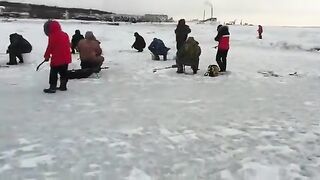 Корсаков, Сахалин: корюшка на льду и подготовка зимнего дня