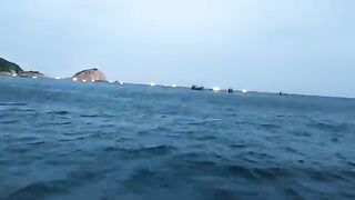 Ночная ловля с лодки на оснастку с пером у Виньхи